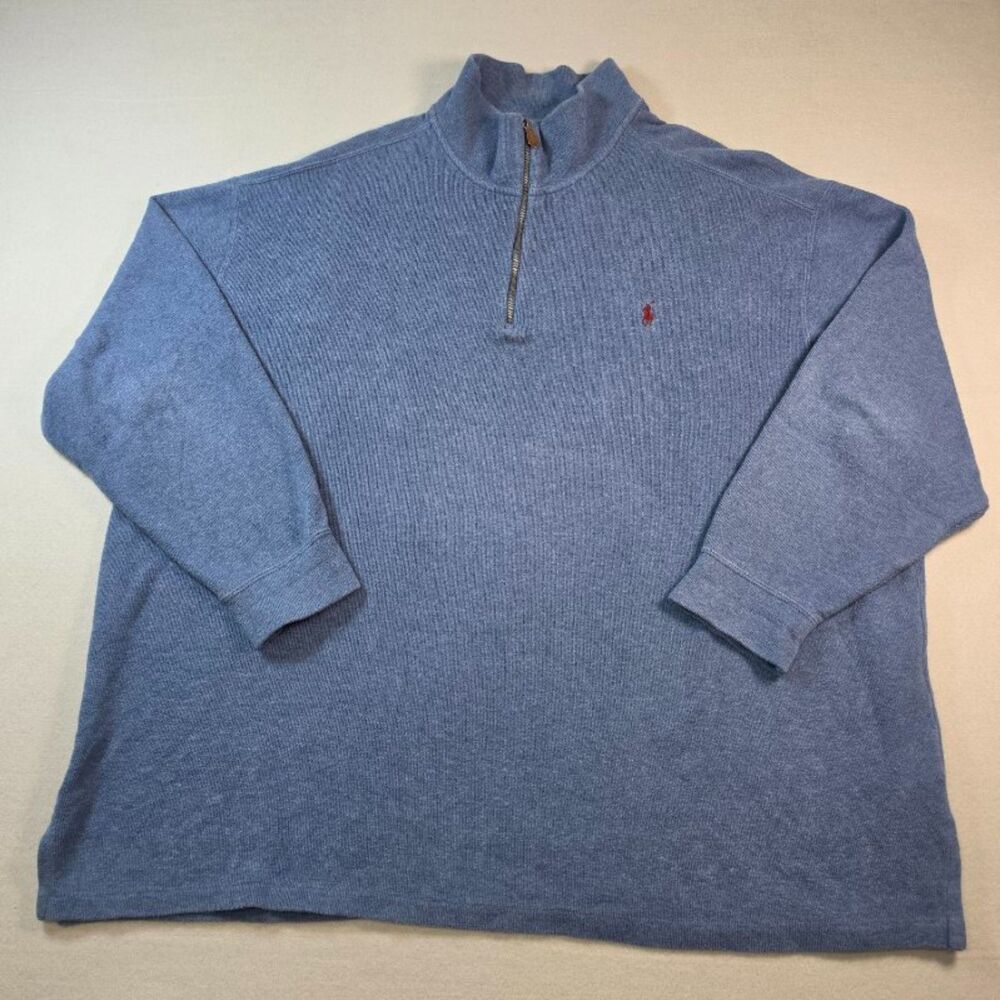 Ralph Lauren Men’s Quarter Zip Sweater – Size 3XB – Blue 0116